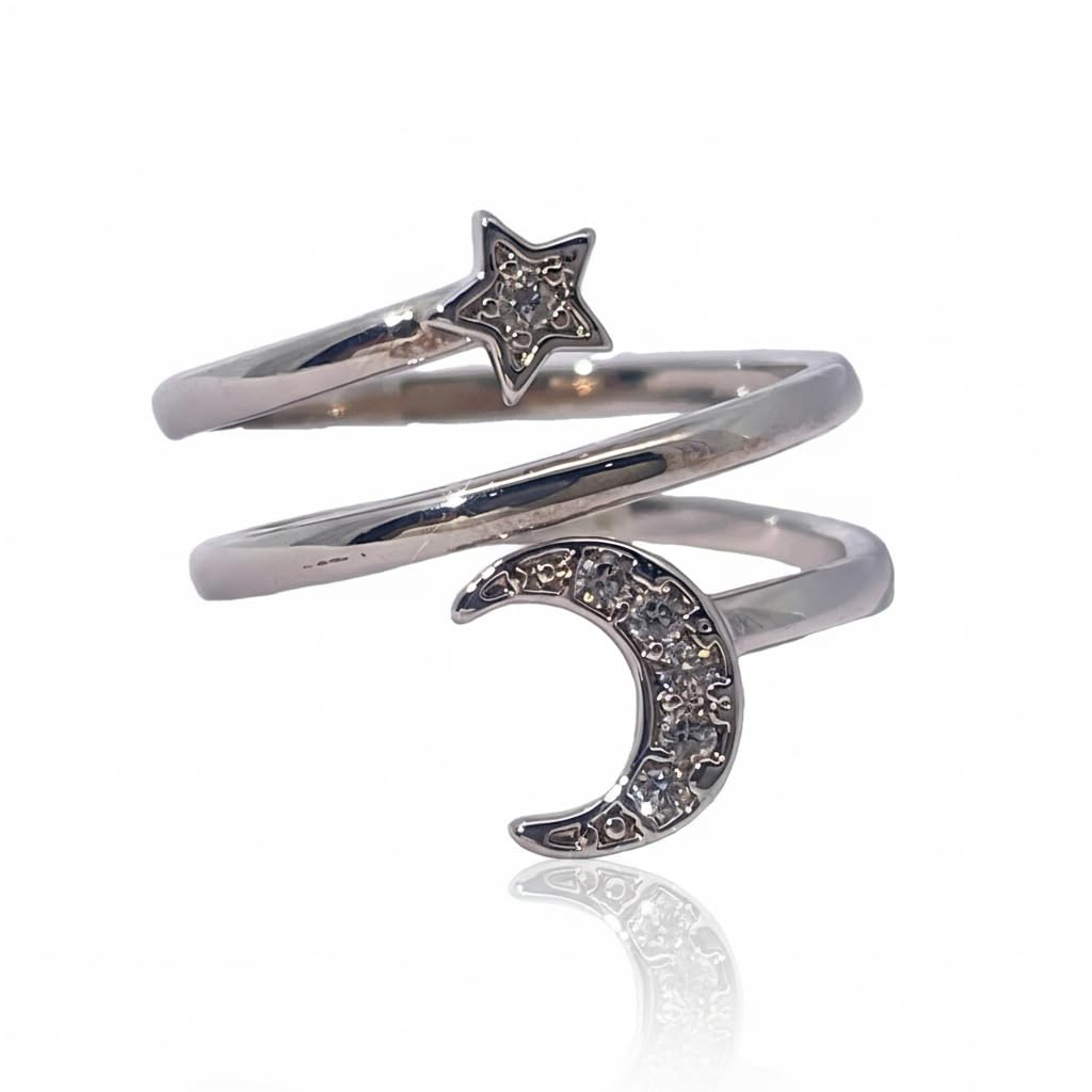Warm Fortune Cubic Zirconia Promise Rings for Women,18K Gold Plated Anniversary Ring,Gift for Her Wedding Bands Rings ,Adjustable