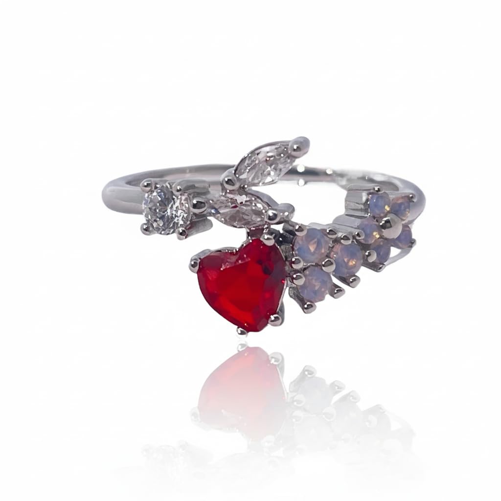 Warm Fortune Cubic Zirconia Promise Rings for Women,18K Gold Plated Anniversary Ring,Gift for Her Wedding Bands Rings ,Adjustable