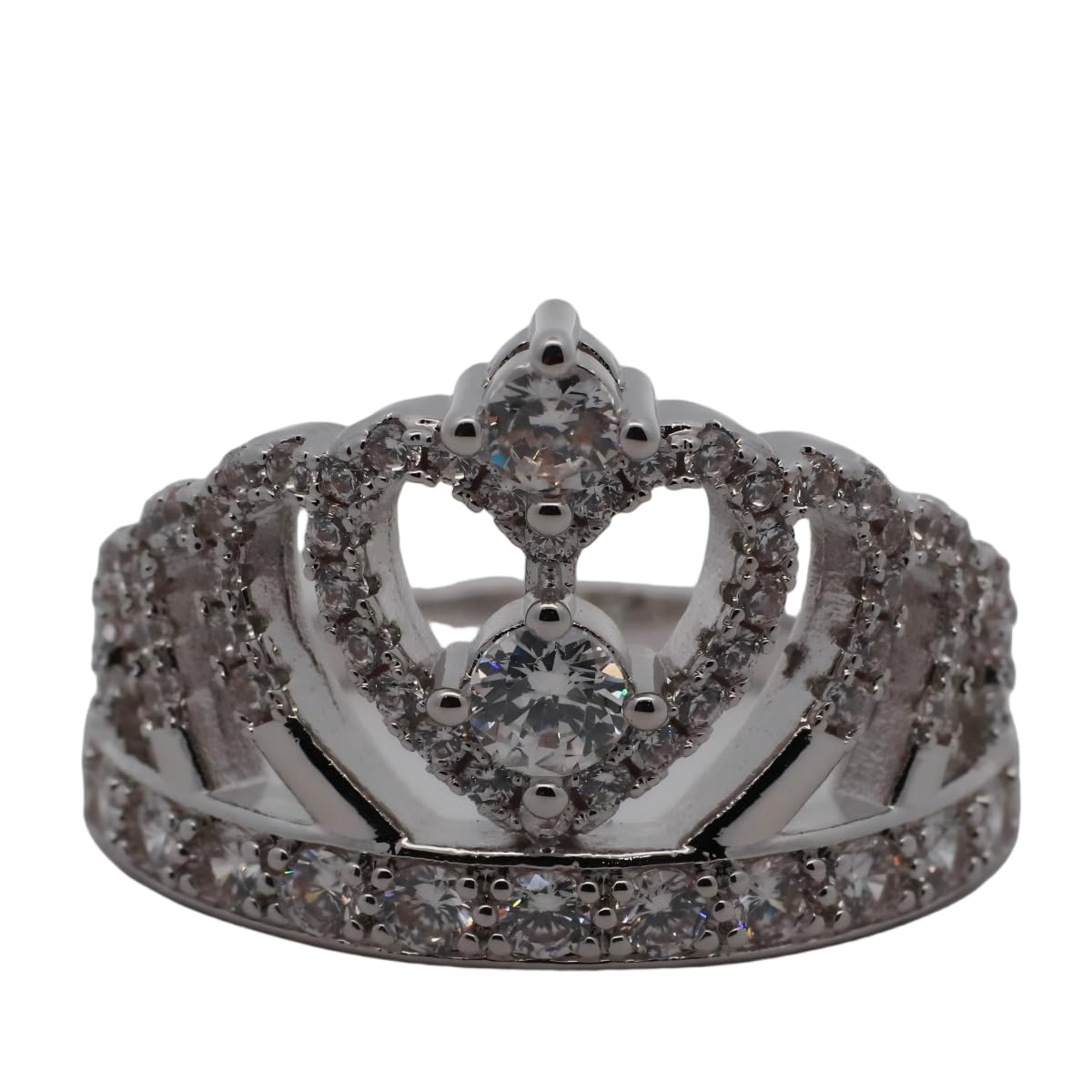 Warm Fortune Gold Plated Cubic Zirconia Band Ring, Hip Hop Street Style For Man or Women Fashion Jewelry