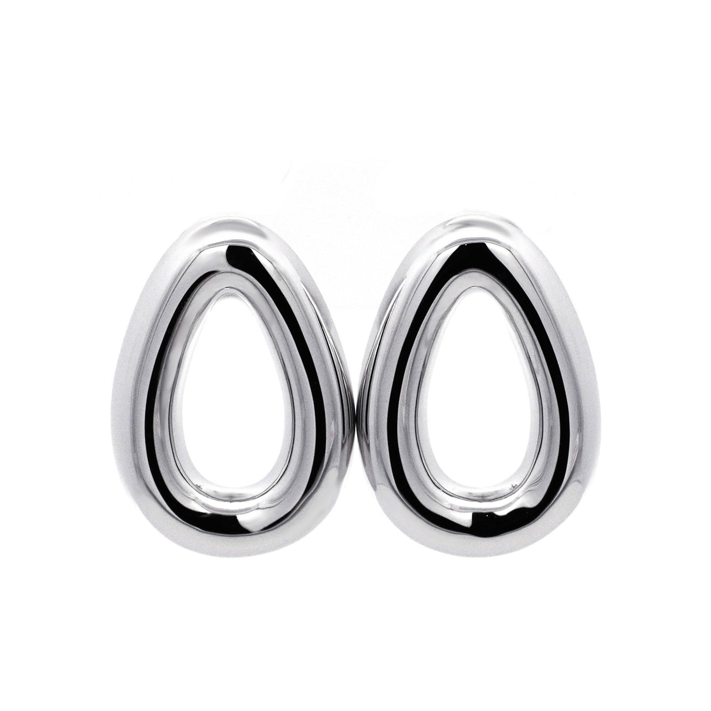 Warm Fortune 18K Heavy Gold Teardrop Stud Earrings for Women, 0.075μm Luxury Plating, Hypoallergenic