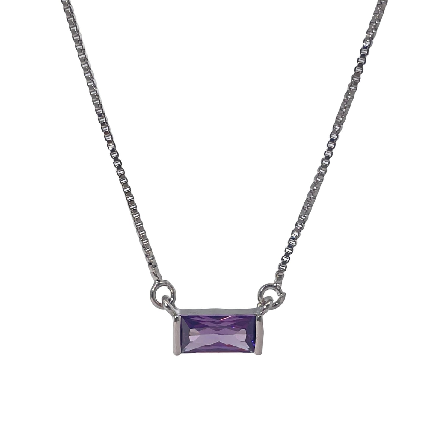 Warm Fortune Cubic Zirconia Pendant Necklace for Women,18K White Gold Plated,18 inch + 2inch Chain