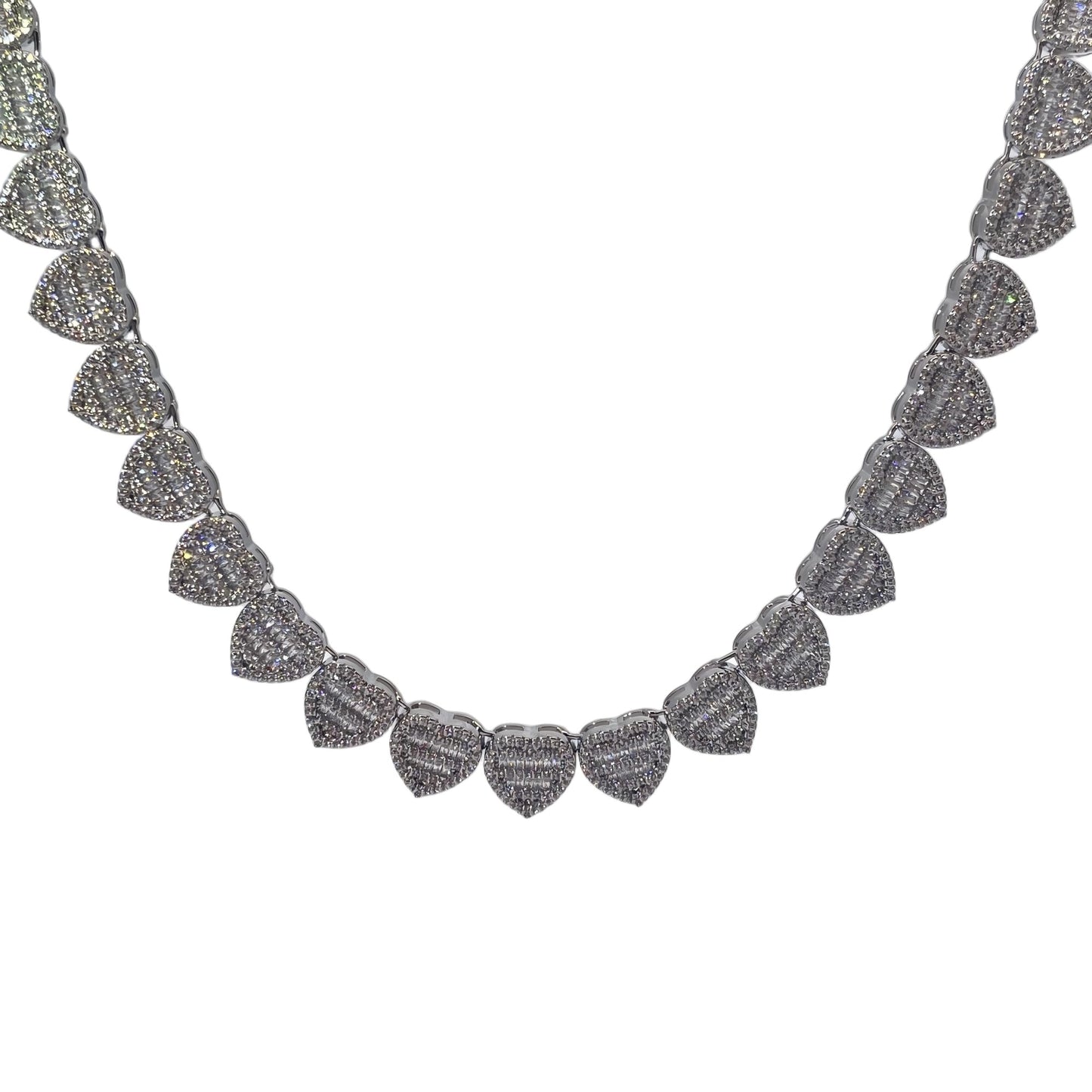 Warm Fortune Tennis Chain Necklace for Women Men,Iced Out Gold Plated Cubic Zirconia,18inch Chain,Hip Hop Street Style Fashion Jewelry