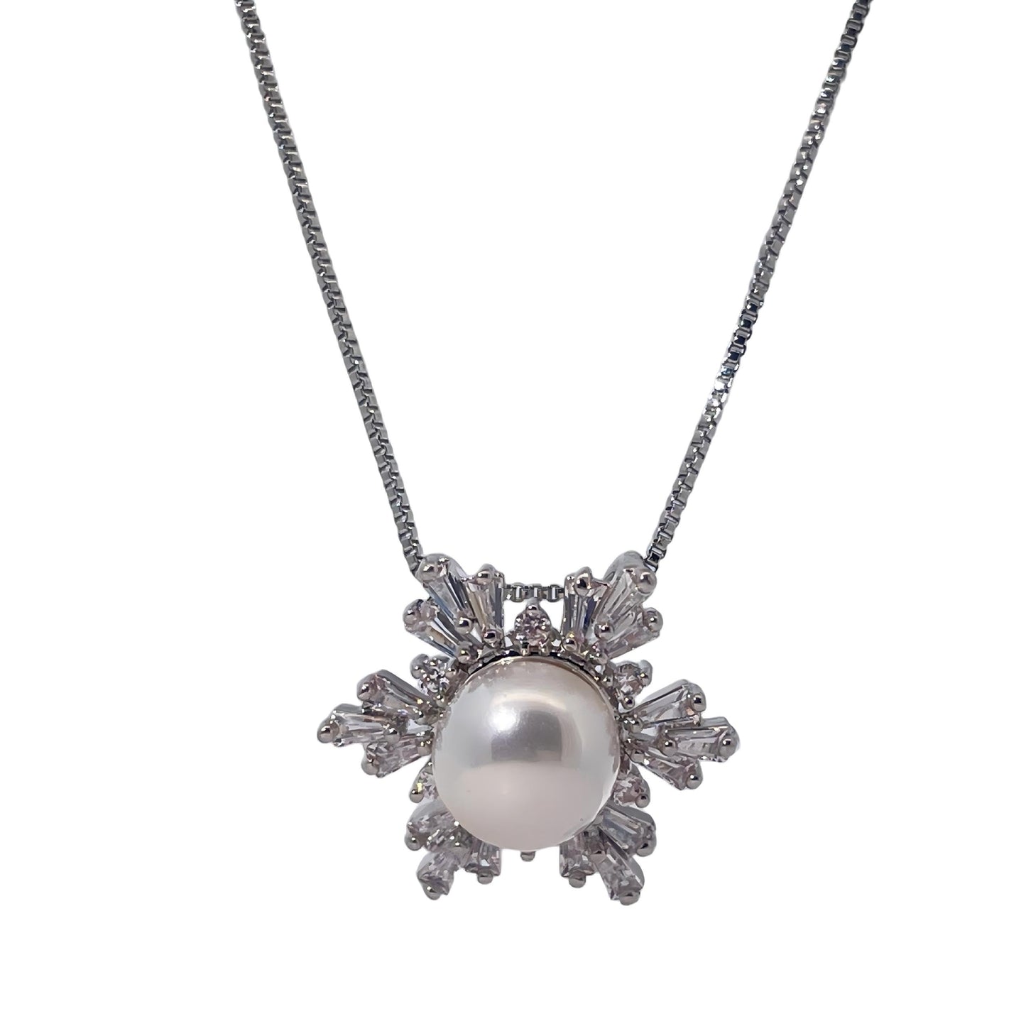 Warm Fortune Cubic Zirconia Pendant Necklace for Women,18K Gold Plated,18 inch + 2inch Chain