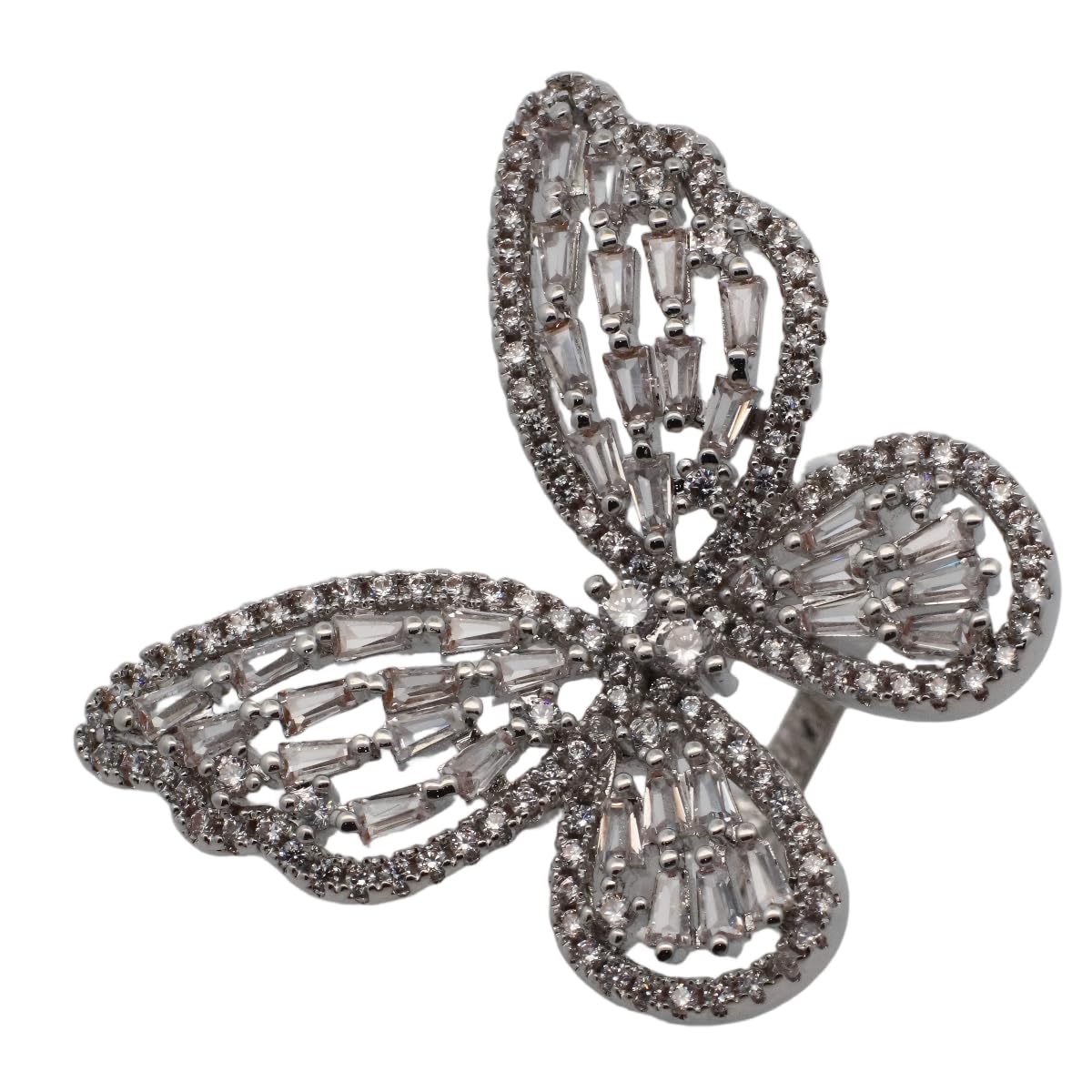 Warm Fortune Gold Plated Cubic Zirconia Band Ring, Hip Hop Street Style For Man or Women Fashion Jewelry