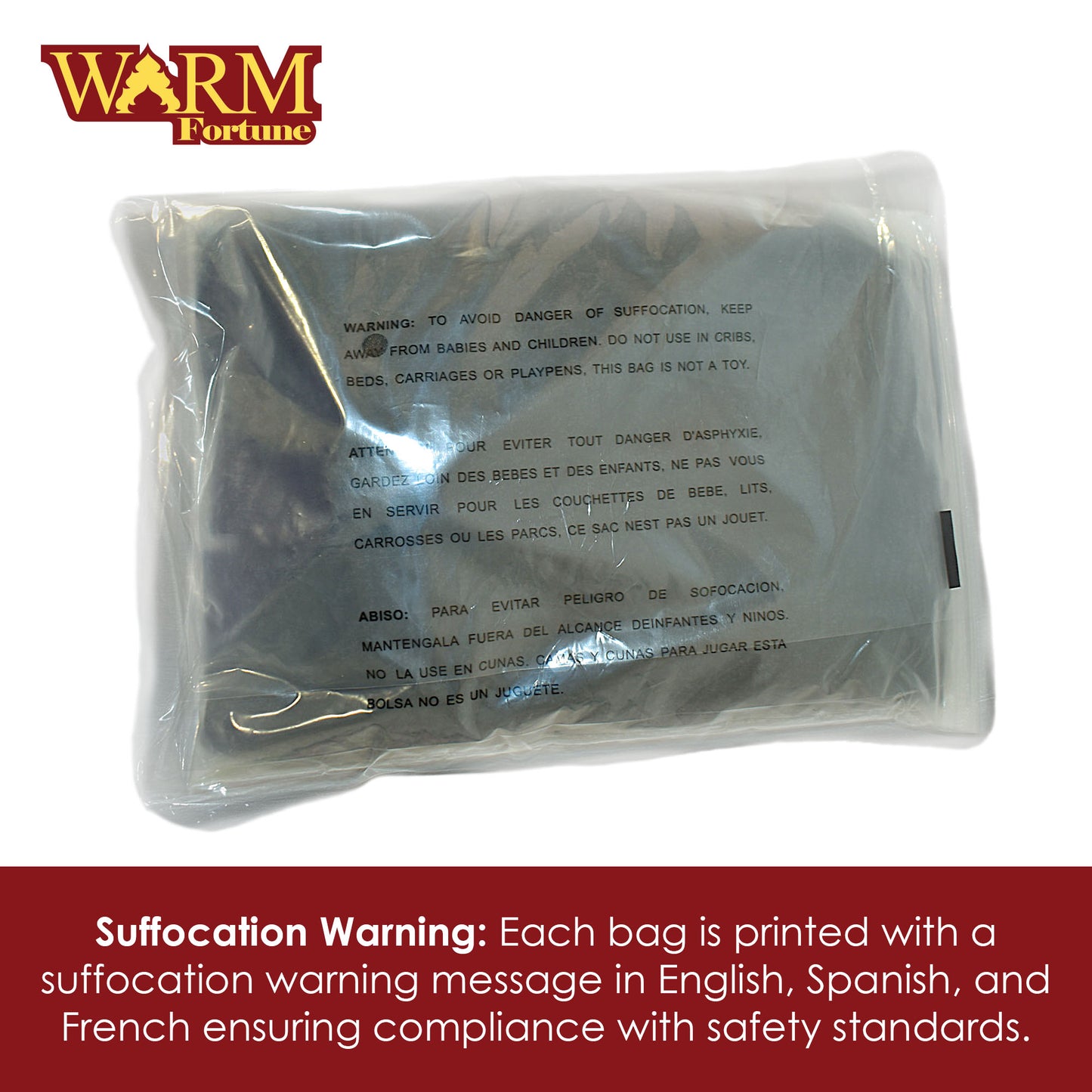 Clear Suffocation Warning Mailer Plastic Poly Bags