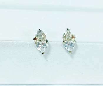 Warm Fortune 18K Gold Plated  Cubic Zirconia Stud Earrings for Women Hypoallergenic - Valentine's Day, Mother's Day, Birthday Gift for Her