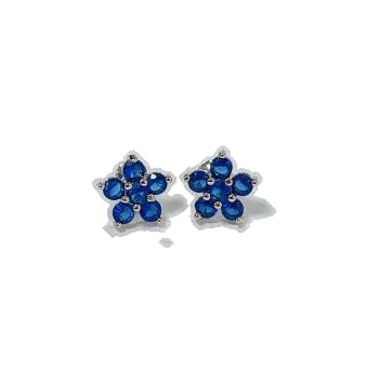 Warm Fortune 18K White Gold Plated Star Cubic Zirconia Stud Earrings for Women Hypoallergenic Sparkly CZ Star Earrings - Valentine's Day, Mother's Day, Birthday Gift for Her