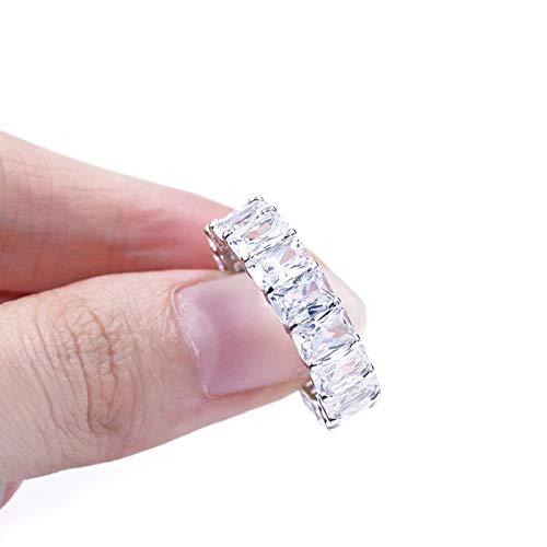 Warm Fortune Moissanite Engagement Ring for Women, Petite Twisted Vine Elegance, 0.5/1.0ct DE VVS, 18K White Gold Plated Anniversary & Promise Ring, Gift for Her, Size 6.5