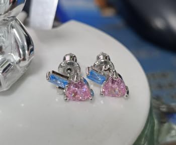Warm Fortune 18K Gold Plated  Cubic Zirconia Stud Earrings for Women Hypoallergenic - Valentine's Day, Mother's Day, Birthday Gift for Her