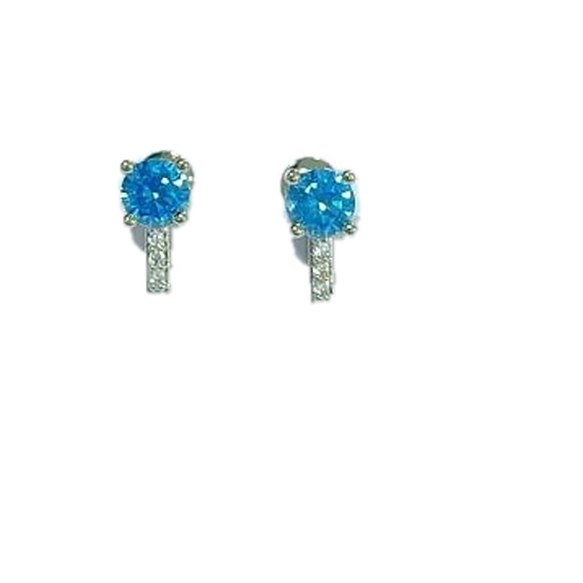 Warm Fortune 18K Gold Plated Round Cubic Zirconia Stud Earrings for Women Hypoallergenic - Valentine's Day, Mother's Day, Birthday Gift for Her