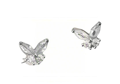 Warm Fortune Cubic Zirconia Stud Earrings for Women, 925 Sterling Silver with 18K White Gold Plated Hypoallergenic