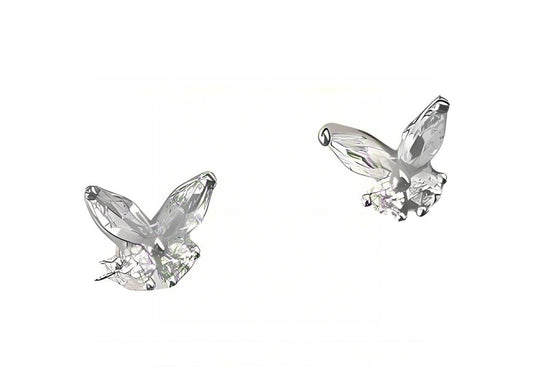 Warm Fortune Cubic Zirconia Stud Earrings for Women, 925 Sterling Silver with 18K White Gold Plated Hypoallergenic
