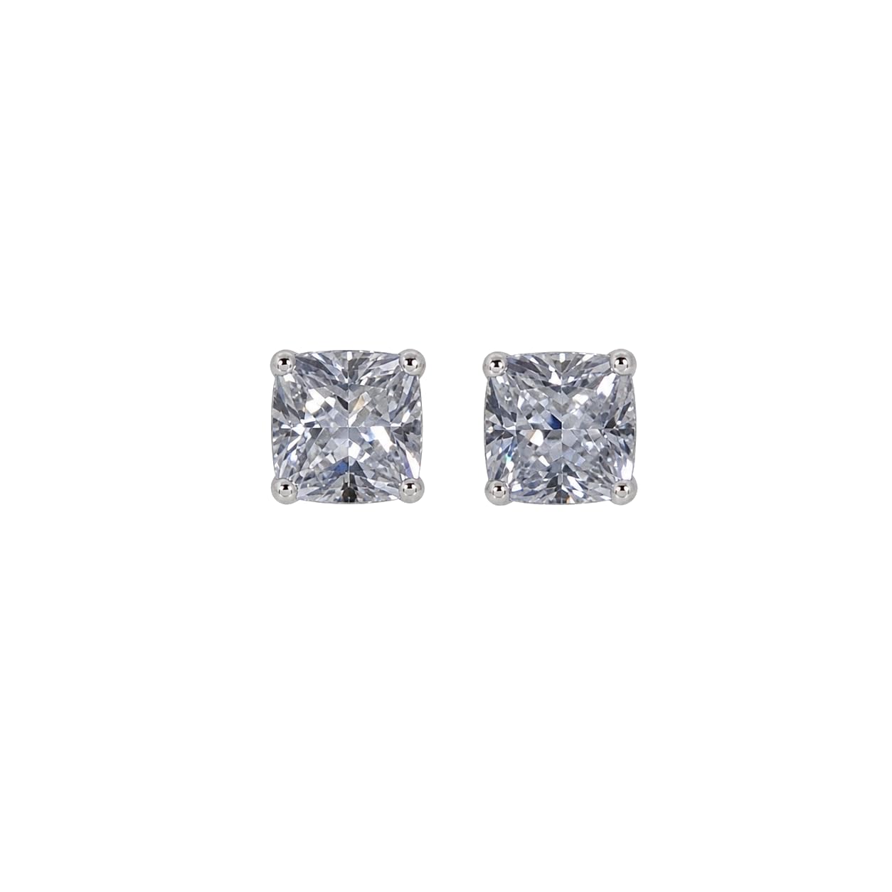 Warm Fortune 18K Gold Plated Square Cubic Zirconia Stud Earrings for Women Hypoallergenic - Valentine's Day, Mother's Day, Birthday Gift for Her