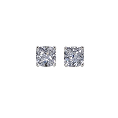 Warm Fortune 18K Gold Plated Square Cubic Zirconia Stud Earrings for Women Hypoallergenic - Valentine's Day, Mother's Day, Birthday Gift for Her