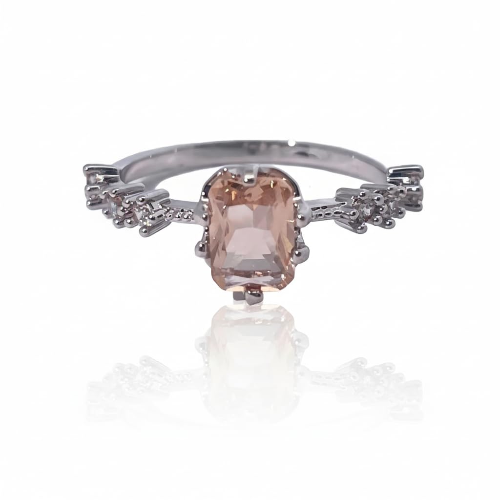 Warm Fortune Cubic Zirconia Promise Ring for Women,18K Gold Plated Anniversary Ring,Gift for Her Engagement Ring