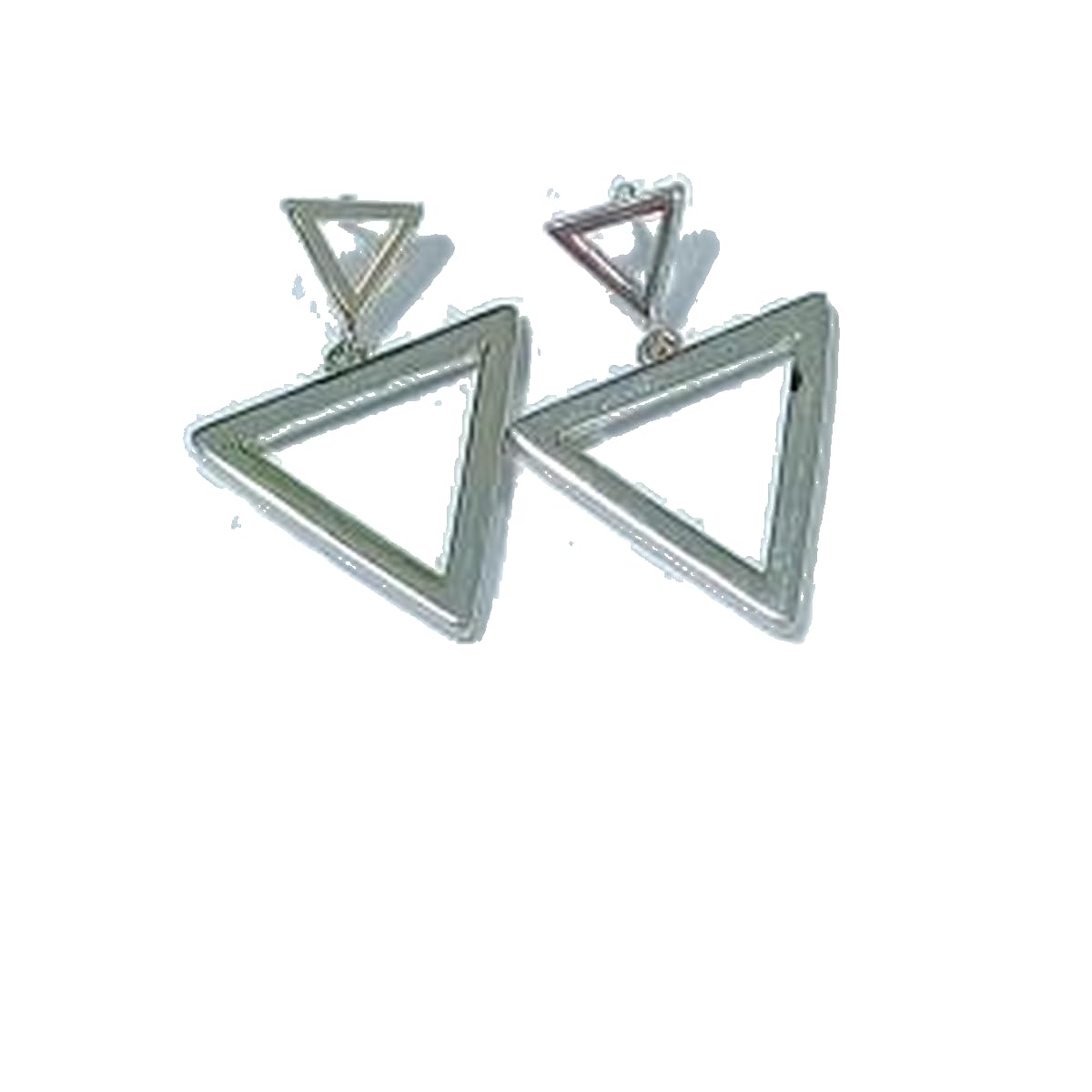 Warm Fortune 18K Gold Plated Geometric Triangle Cubic Zirconia Drop Earrings for Women Hypoallergenic - Valentine's Day, Mother's Day, Birthday Gift for Her