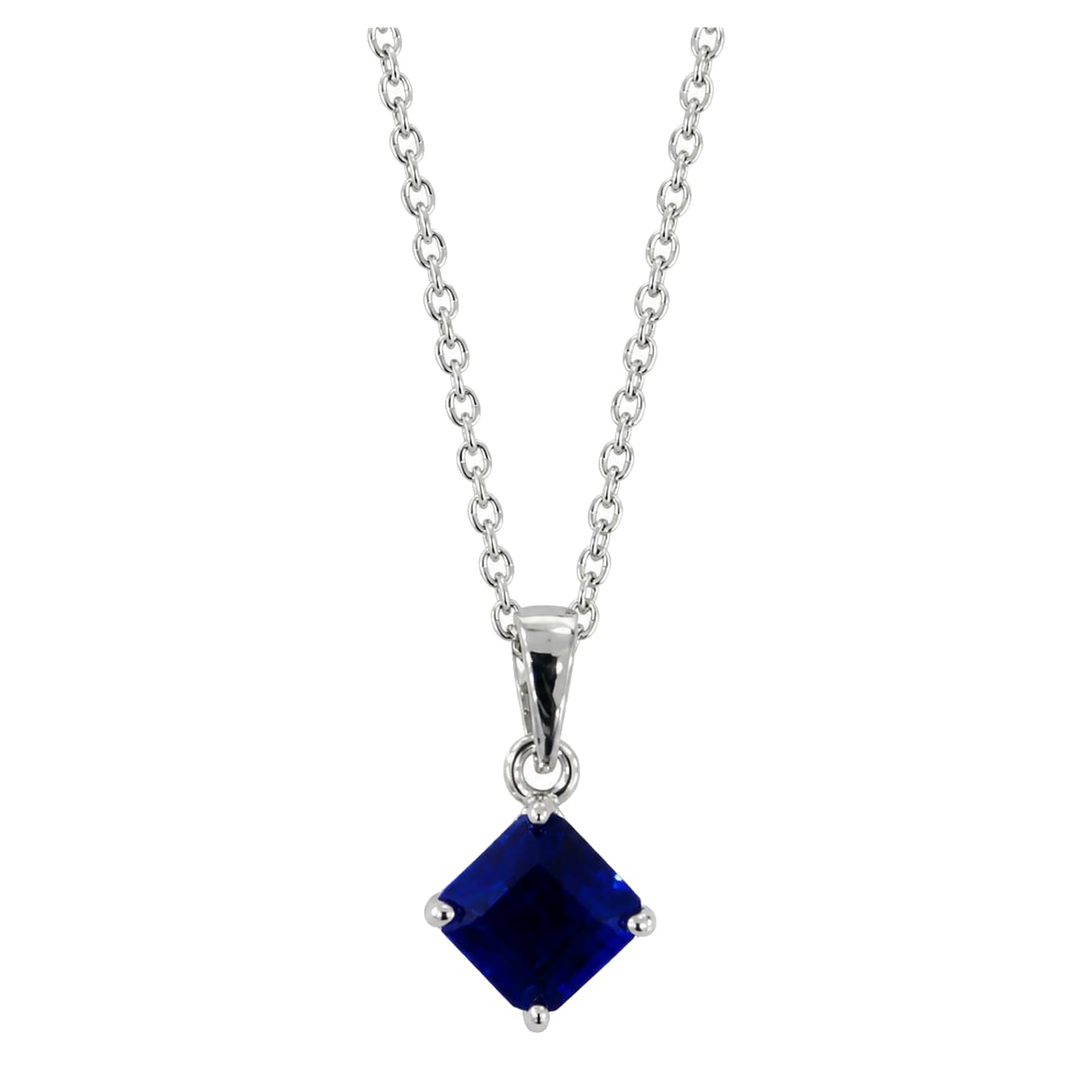 Warm Fortune Clear Princess-Cut Solitaire Pendant Necklace for Women: 18K Gold Plated, Adjustable Chain (16"+2") with Sparkling CZ | Dainty, Chic & Everyday — Your Minimalist Accent