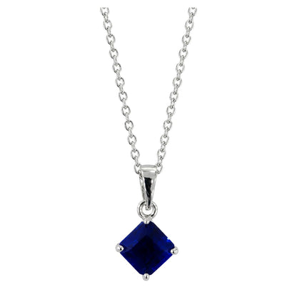 Warm Fortune Clear Princess-Cut Solitaire Pendant Necklace for Women: 18K Gold Plated, Adjustable Chain (16"+2") with Sparkling CZ | Dainty, Chic & Everyday — Your Minimalist Accent