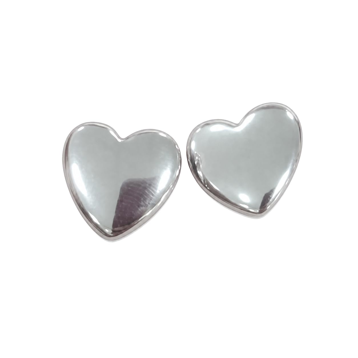 Warm Fortune 18K Gold Plated Heart Stud Earrings for Women Hypoallergenic - Valentine's Day, Mother's Day, Birthday Gift for Her
