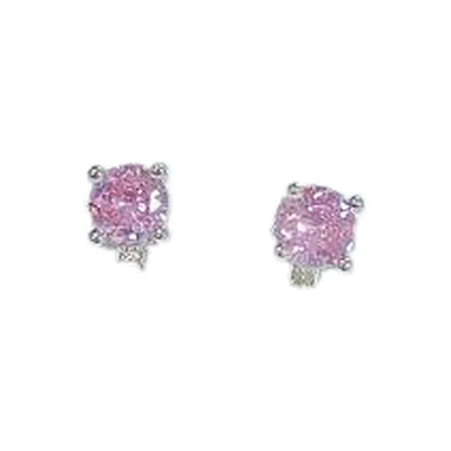 Warm Fortune 18K Gold Plated Round Cubic Zirconia Stud Earrings for Women Hypoallergenic - Valentine's Day, Mother's Day, Birthday Gift for Her