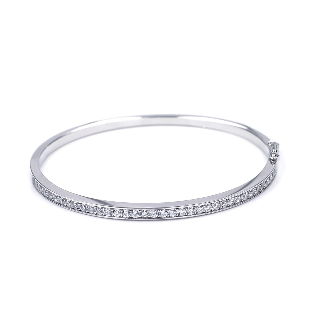 Warm Fortune Moissanite Diamond Tennis Bracelet for Women, 5.2-17ct Lab Created Diamond, 3/4/5mm DE VVS, 18K White Gold Plated , Gift for Her, Size 6.5/7 Inch