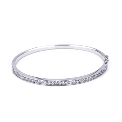 Warm Fortune Moissanite Diamond Tennis Bracelet for Women, 5.2-17ct Lab Created Diamond, 3/4/5mm DE VVS, 18K White Gold Plated , Gift for Her, Size 6.5/7 Inch