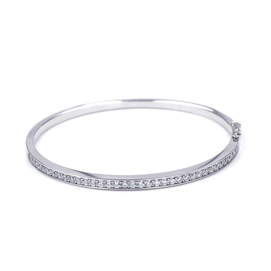 Warm Fortune Moissanite Diamond Tennis Bracelet for Women, 5.2-17ct Lab Created Diamond, 3/4/5mm DE VVS, 18K White Gold Plated , Gift for Her, Size 6.5/7 Inch