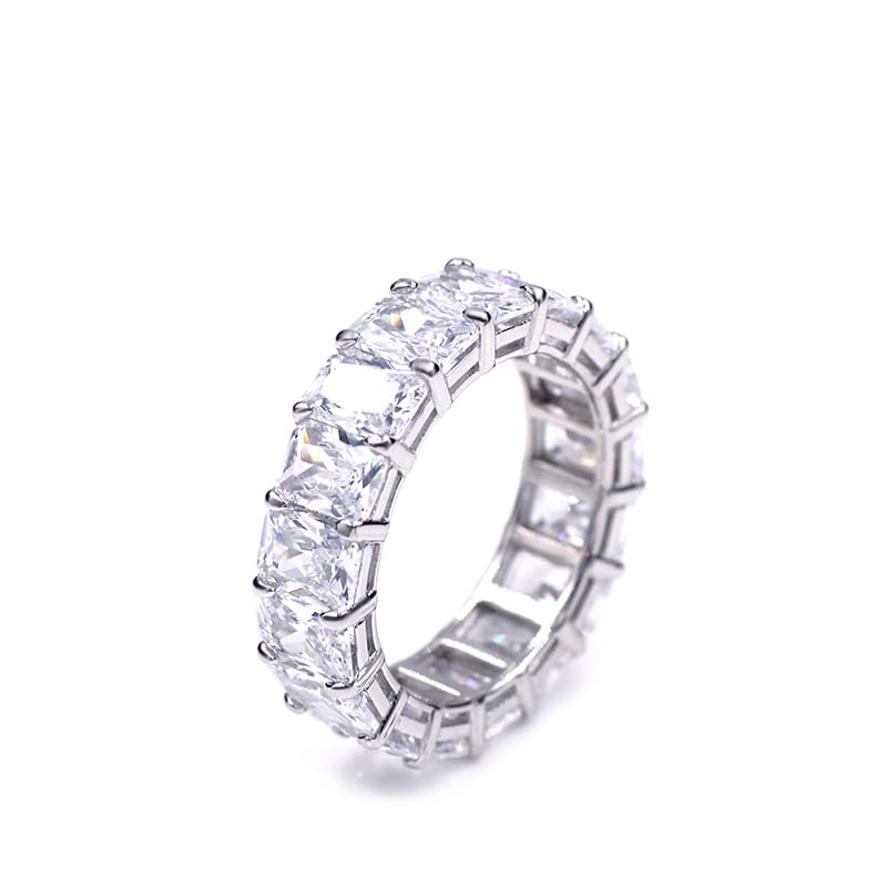 Warm Fortune Moissanite Engagement Ring for Women, Petite Twisted Vine Elegance, 0.5/1.0ct DE VVS, 18K White Gold Plated Anniversary & Promise Ring, Gift for Her, Size 6.5