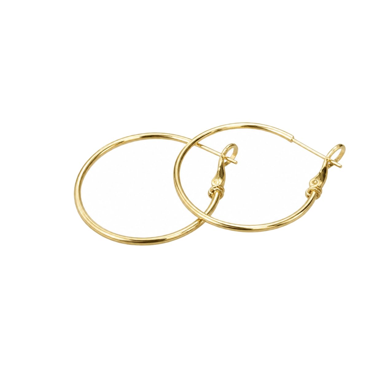 Warm Fortune 18K Gold Plated Round Hoop Earrings for Women Hypoallergenic - Valentine's Day, Mother's Day, Birthday Gift for Her