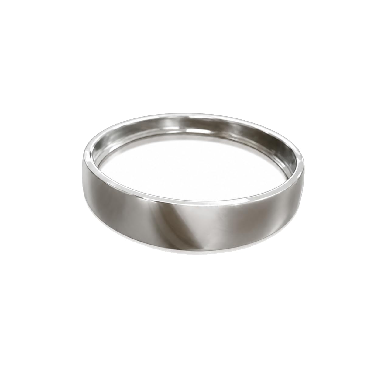 Warm Fortune Wide Polished Bangle Bracelet for Women, Silver-Tone Solid Band with Minimalist Everyday Style