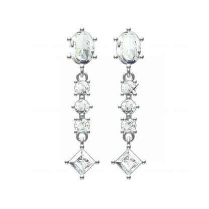 Warm Fortune Cubic Zirconia Drop  Earrings for Women, 925 Sterling Silver with 18K Gold Plated Hypoallergenic