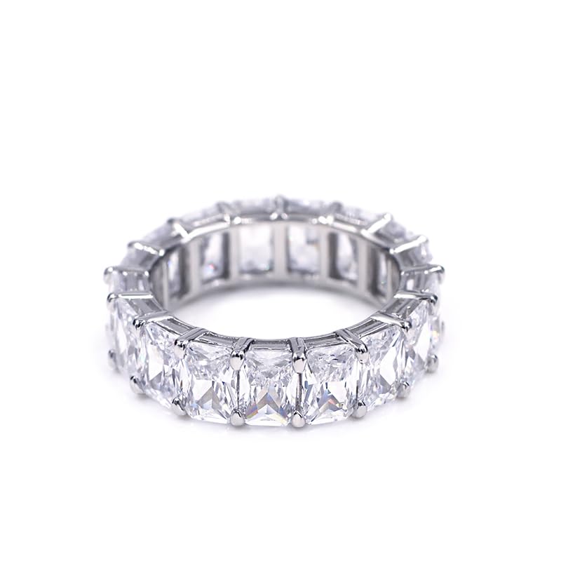 Warm Fortune Moissanite Engagement Ring for Women, Petite Twisted Vine Elegance, 0.5/1.0ct DE VVS, 18K White Gold Plated Anniversary & Promise Ring, Gift for Her, Size 6.5