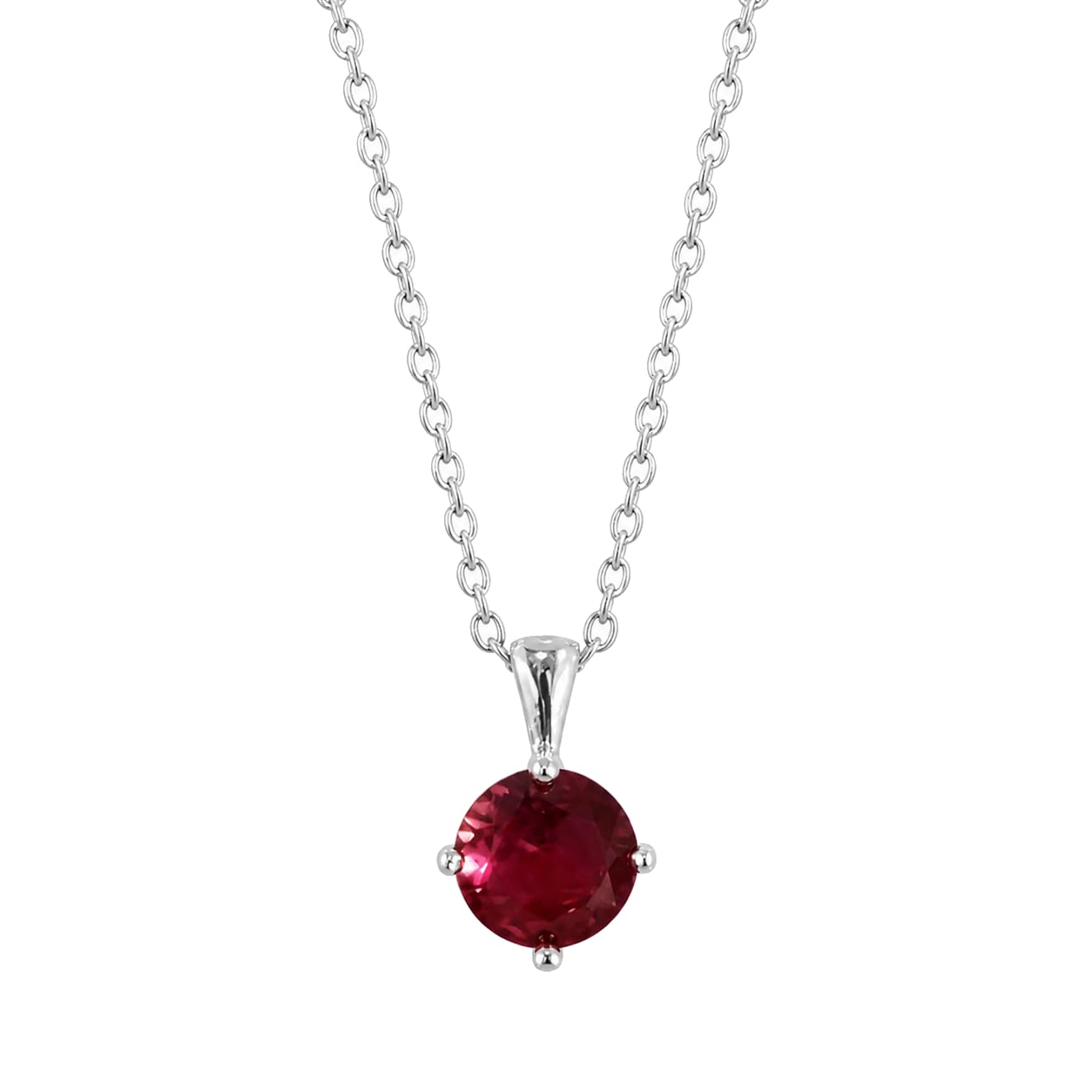 Warm Fortune Round-Cut Solitaire Pendant Necklace for Women: 18K Gold Plated, Adjustable Chain (18"+2") with Sparkling CZ | Dainty, Chic & Everyday — Your Minimalist Accent