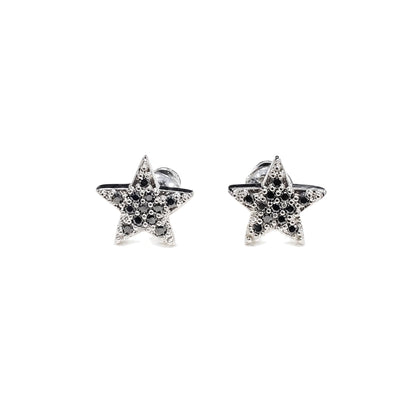 Warm Fortune 18K Gold Plated Star Cubic Zirconia Stud Earrings for Women Hypoallergenic - Valentine's Day, Mother's Day, Birthday Gift for Her