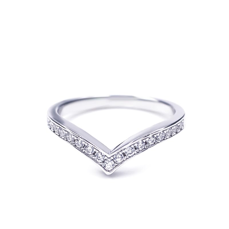 Warm Fortune Moissanite Engagement Ring for Women, Petite Twisted Vine Elegance, 0.5/1.0ct DE VVS, 18K White Gold Plated Anniversary & Promise Ring, Gift for Her, Size 6.5