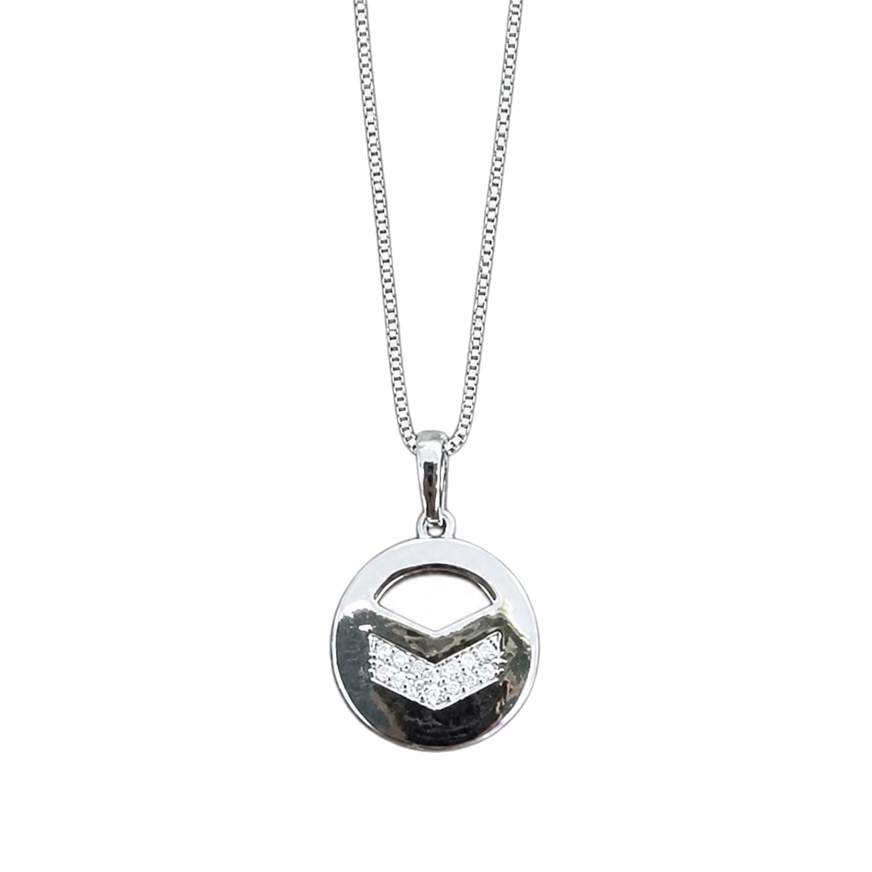 Warm Fortune Geometric Shield Pendant Necklace for Women: 18K Gold Plated, Adjustable Chain (18"+2") with Sparkling CZ | Elegant & Versatile, an Ideal Layered Piece