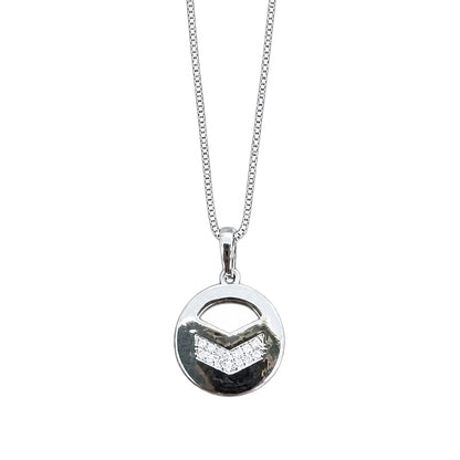 Warm Fortune Geometric Shield Pendant Necklace for Women: 18K Gold Plated, Adjustable Chain (18"+2") with Sparkling CZ | Elegant & Versatile, an Ideal Layered Piece