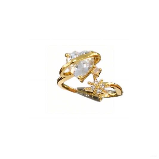 Warm Fortune Cubic Zirconia Engagement Ring for Women, 925 Sterling Silver with 18K White Gold Plated Anniversary Ring, Gift for Her Promise Ring