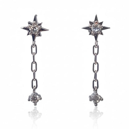 Warm Fortune Cubic Zirconia Drop Earrings for Women,925 Sterling Silver with 18K Gold Plated Hypoallergenic