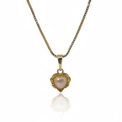 Warm Fortune Cubic Zirconia Pendant Necklace for Women,18K Gold Plated,16 inch + 2inch Chain