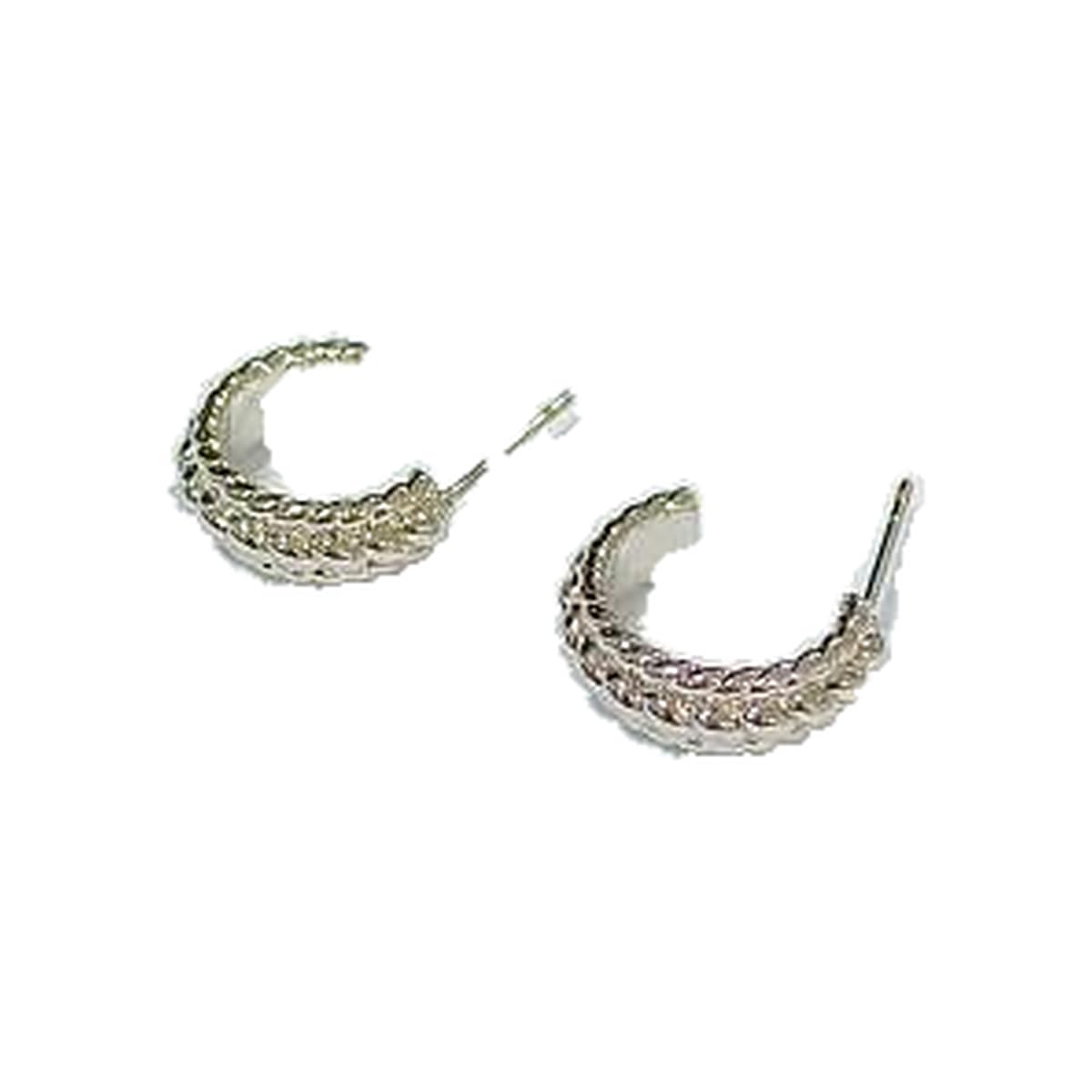 Warm Fortune 18K Gold Plated Textured Round Cubic Zirconia Hoop Earrings for Women Hypoallergenic - Valentine's Day, Mother's Day, Birthday Gift for Her