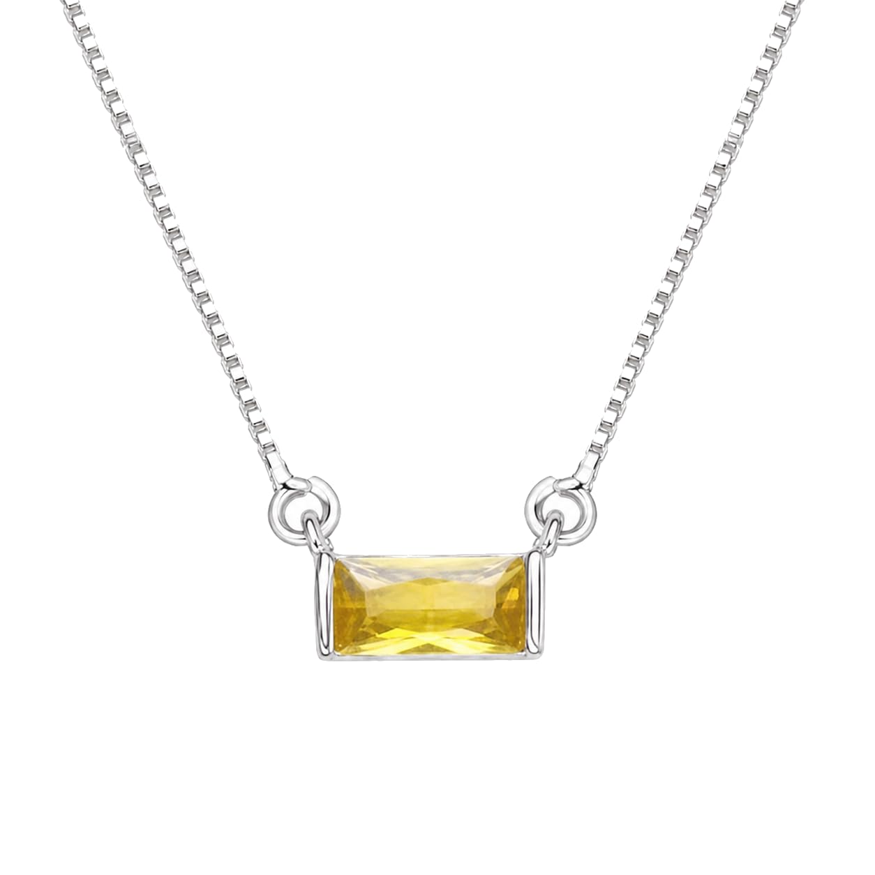 Warm Fortune Pink Rectangle Pendant Necklace for Women: 18K Gold Plated, Adjustable Chain (18"+2") with Sparkling CZ | Elegant & Versatile, an Ideal Layered Piece