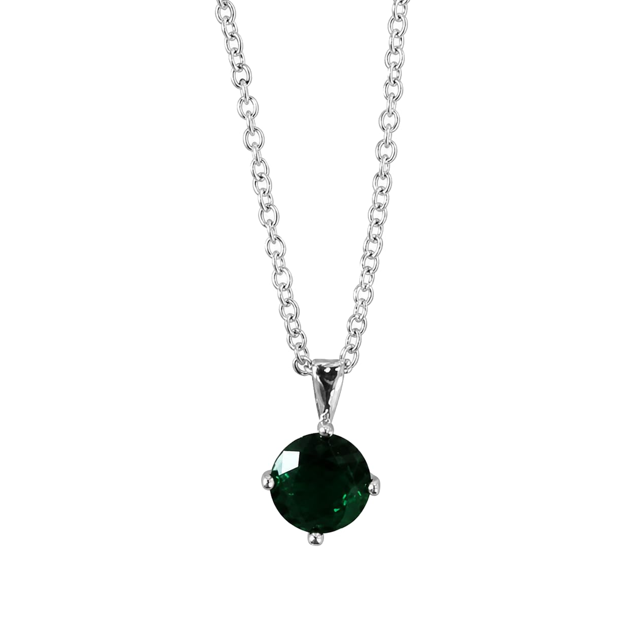 Warm Fortune Round-Cut Solitaire Pendant Necklace for Women: 18K Gold Plated, Adjustable Chain (18"+2") with Sparkling CZ | Dainty, Chic & Everyday — Your Minimalist Accent