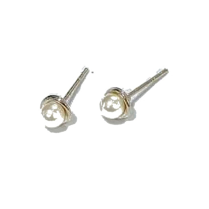 Warm Fortune 18K Gold Plated Pearl Knot Stud Earrings for Women Hypoallergenic - Valentine's Day, Mother's Day, Birthday Gift for Her