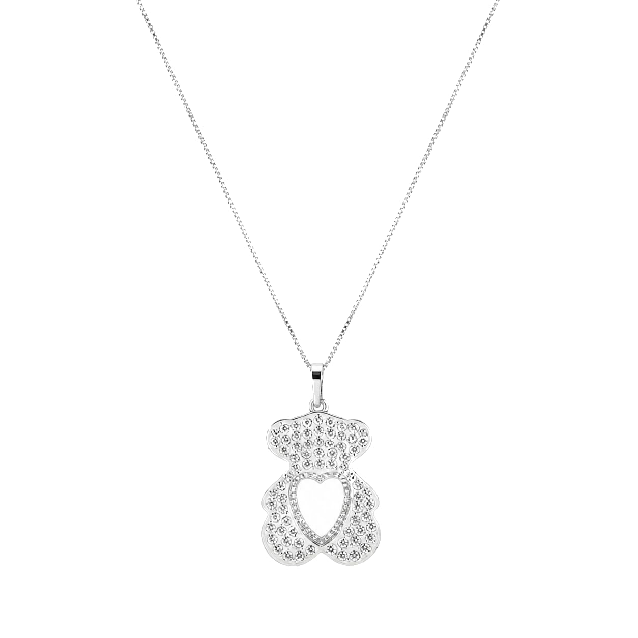 Warm Fortune Heart Teddy Bear Pendant Necklace for Women: 18K Gold Plated, Adjustable Chain (18"+2") | Adorably Cute, a Romantic Accent for Her