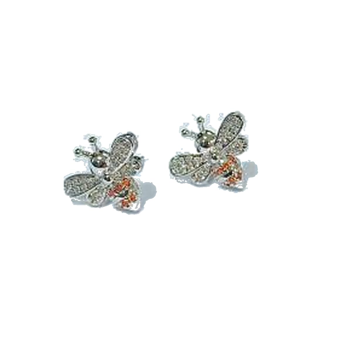 Warm Fortune 18K Gold Plated Bee Cubic Zirconia Stud Earrings for Women Hypoallergenic - Valentine's Day, Mother's Day, Birthday Gift for Her