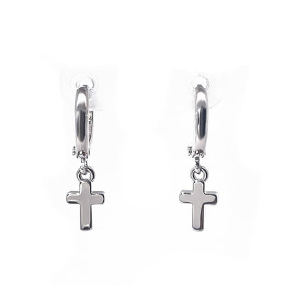 Warm Fortune 18K Gold Plated Cross Cubic Zirconia Drop Earrings for Women Hypoallergenic - Valentine's Day, Mother's Day, Birthday Gift for Her