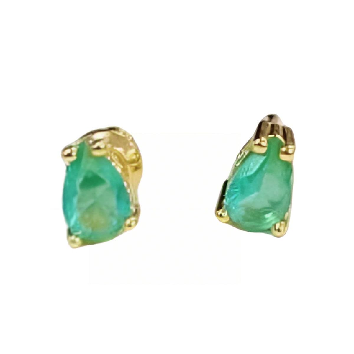 Warm Fortune Cubic Zirconia Stud Earrings for Women, Gold Plated,Gift for Her,Hypoallergenic