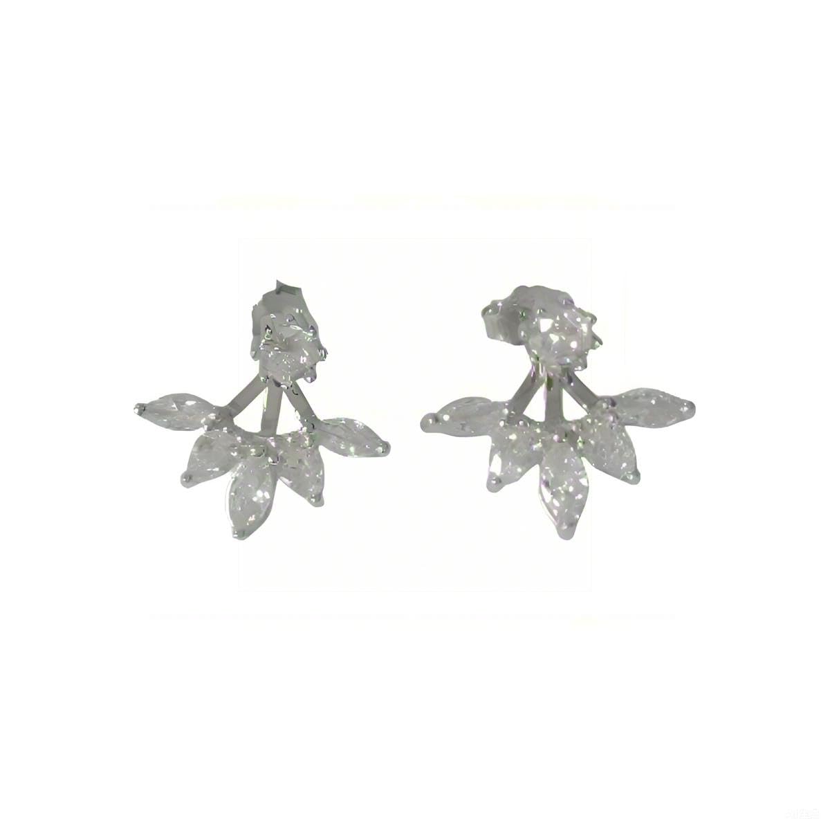 Warm Fortune Cubic Zirconia Stud Earrings for Women, 925 Sterling Silver with 18K Gold Plated Hypoallergenic