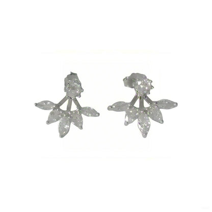 Warm Fortune Cubic Zirconia Stud Earrings for Women, 925 Sterling Silver with 18K Gold Plated Hypoallergenic